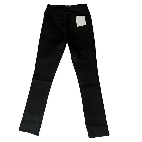 NWT Jonathan Simkhai Rae High Rise Coated Ankle Skinny Jean - Black Size 27 - Picture 2 of 9